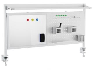 Przegroda biurkowa / organizer Ergo Office ER-301 W, max. obciążenie 10kg, biała tablica, szerokość 1116mm, biała