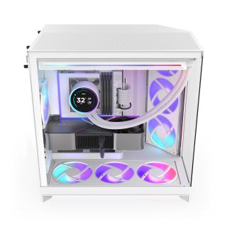 Obudowa NZXT H9 Flow RGB+ (2025) Midi Tower z oknem biała