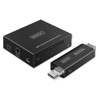 Przedłużacz/Extender światłowodowy DIGITUS USB 3.2 Gen1 do 300m, 3x USB-A, 1x USB-C do 5Gbps, (LC multi-mode) (zestaw)