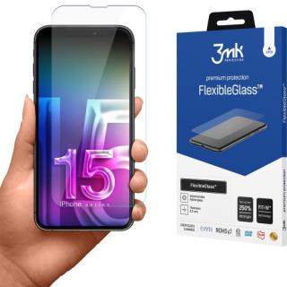 Szkło nietłukące się do Apple iPhone 15 - 3mk FlexibleGlass