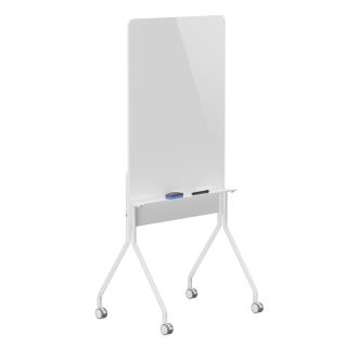 Tablica mobilna suchościeralna Ergo Office ER-305, orientacja pionowa, biała, jednostronna, z półką, wymiary tablicy 1190x790mm