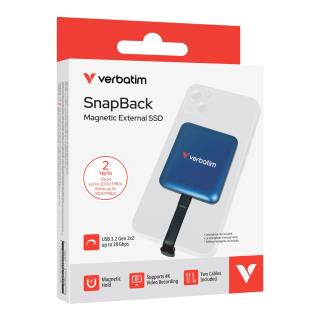 Dysk SSD zewnętrzny Verbatim SnapBack 2TB USB-C 3.2 Gen 2x2 niebieski