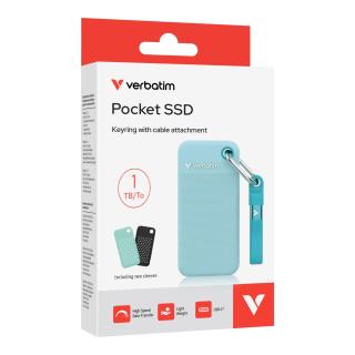 Dysk SSD zewnętrzny Verbatim Pocket 1TB USB-C 3.2 Gen 2 niebieski