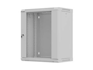 Szafa instalacyjna Rack wisząca 19" 12U 540x350 szara Drzwi przeszklone Lanberg (flat pack)