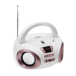 Radio Boombox CD MP3 USB Adler AD 1181 white copper
