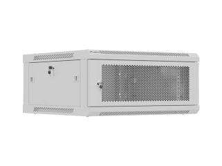 Szafa instalacyjna Rack wisząca 19" 4U 600x600 szara drzwi perforowane Lanberg (flat pack)