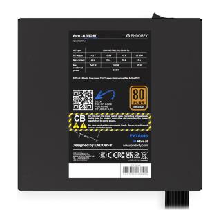 Zasilacz Endorfy Vero L6 Bronze 550W ATX 120mm 80 Plus Bronze