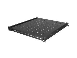Półka wysuwana do szaf Rack 19" Lanberg czarna 1U/445x500mm udźwig do 35kg, montaż 4 punktowy