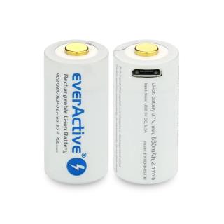Akumulator 16340 everActive 3,7V Li-ion 700mAh micro USB z zabezpieczeniem blister