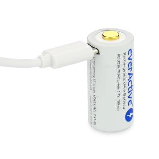 Akumulator 16340 everActive 3,7V Li-ion 700mAh micro USB z zabezpieczeniem blister