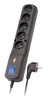 Listwa zasilająca Lestar LV-530W 5W 2,5m czarna
