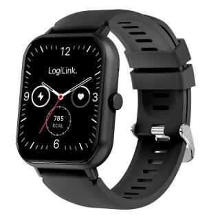 Smartwatch LogiLink SW0001B ekran dotykowy LCD 1,83", BT 5.2, IP68, czarny