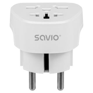 Adapter podróżny Savio AP-06 gniazdo globalne - wtyk EU