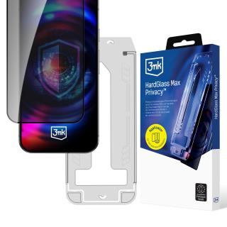 Szkło prywatyzujące z ramką montażową do Samsung Galaxy S24+/S25+ - 3mk HardGlass Max Privacy