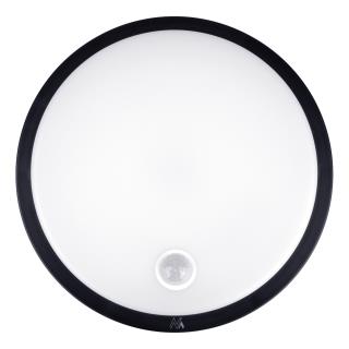 Lampa LED z czujnikiem ruchu Maclean MCE525 B, czujnik PIR, kolor czarny, 10W, IP65, 1000lm, barwa neutralna