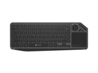 Klawiatura bezprzewodowa Natec Turbot 2 US do Smart TV bezprzewodowa BT + 2,4 GHz X-Scissors z touchpadem slim