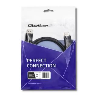 Kabel DisplayPort v1.3 Qoltec męski / DisplayPort v1.3 męski | 5Kx3K | 3m