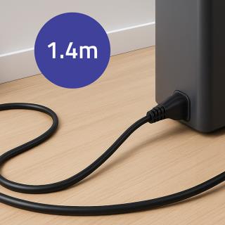 Kabel zasilający Qoltec IEC C5/SCHUKO | koniczynka | 3x0.75mm2 | 1.4m