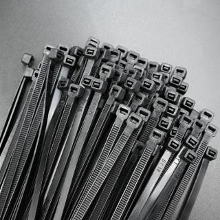 Opaska zaciskowa Qoltec | 7.2*350 | 50szt | nylon UV | Czarna