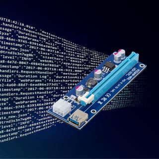 Karta rozszerzeń Riser Qoltec PCI-E 1x-16x | USB 3.0 | SATA/PCI-E 6pin