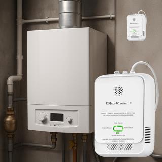 Czujnik tlenku węgla Qoltec (czadu) | detektor CO | alarm 85dB | LED