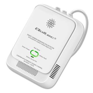 Czujnik tlenku węgla Qoltec (czadu) | detektor CO | alarm 85dB | LED