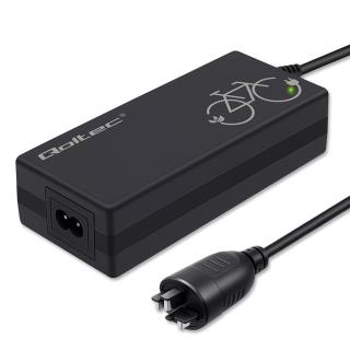 Ładowarka Qoltec do roweru elektrycznego 36V | 42V | 2A | wtyczka Bosch 3Pin +kabel zasilający