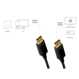 Kabel DisplayPort 1.2 LogiLink CV0074 M/M 5m