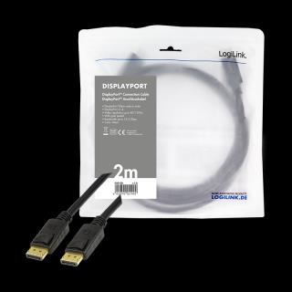 Kabel DisplayPort 1.4 LogiLink CV0120 M/M, 2m