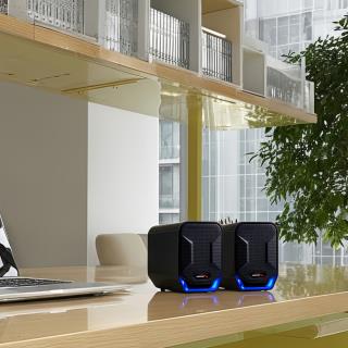 Głośniki Audiocore AC865B komputerowe 6W USB Blue&Black
