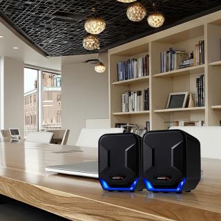 Głośniki Audiocore AC865B komputerowe 6W USB Blue&Black