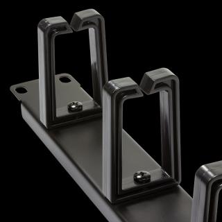 Organizer kabli LogiLink OR104B Rack 19" 1U, czarny