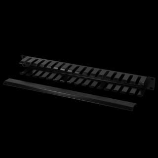 Organizer kabli LogiLink ORCC01B Rack 19" 1U, stalowy, czarny