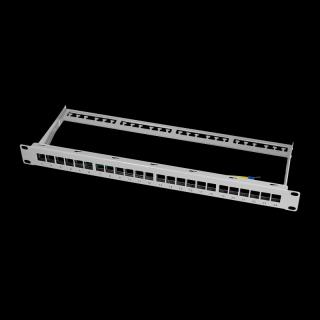 Patch panel 19" LogiLink NK4041 24 x keystone, 1U, ekranowany, szary