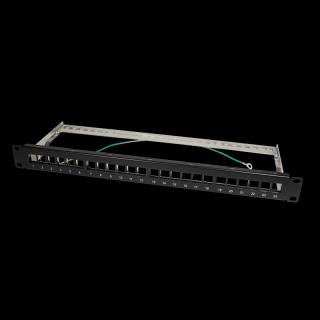 Patch panel 19" LogiLink NK4042 24 x keystone, 1U, ekranowany, czarny