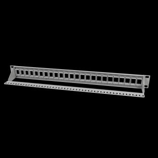 Patch panel 19" LogiLink NK4044 24 x keystone, 1U, nieekranowany, szary