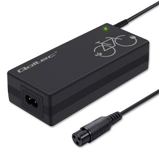 Ładowarka Qoltec do roweru elektrycznego 36V | 42V | 2A | 3P-GX16 +kabel zasilający