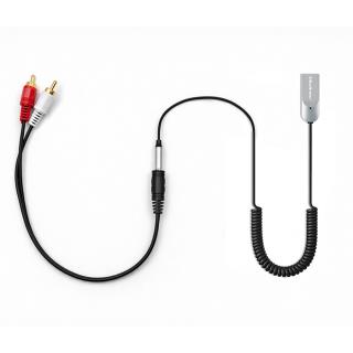 Adapter Qoltec bezprzewodowy odbiornik dźwięku Audio HiFu Home&Car | Bluetooth 6.0 | 2 x RCA | 1 x AUX MiniJack 3.5mm | USB | Mikrofon