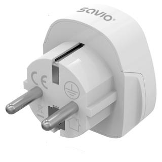 Adapter podróżny Savio AP-06 gniazdo globalne - wtyk EU