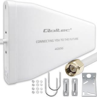 Antena 4G 5G LTE Qoltec 9dBi | kierunkowa | zewnętrzna | N female | wodoodporna | 3m