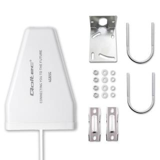 Antena 4G 5G LTE Qoltec 9dBi | kierunkowa | zewnętrzna | N female | wodoodporna | 3m