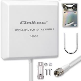 Antena 4G 5G LTE Qoltec 9dBi | kierunkowa | zewnętrzna | SMA | wodoodporna | 3m