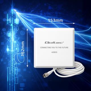 Antena 4G 5G LTE Qoltec 9dBi | kierunkowa | zewnętrzna | SMA | wodoodporna | 3m