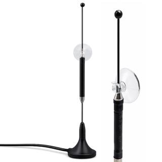 Antena 4G LTE Qoltec z podstawą magnetyczną | 5dBi | dookólna | wewnętrzna | 600-2700 MHz | SMA | 3m