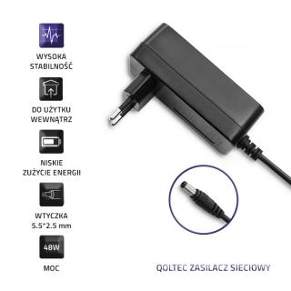 Zasilacz sieciowy Qoltec 48W 12V 4A 5.5*2.5 1,2m