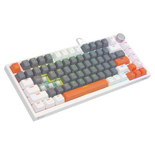 Klawiatura przewodowa SAVIO ASTRAL White OUTEMU White Jade RGB 3 kolory keycapów magnetyczna