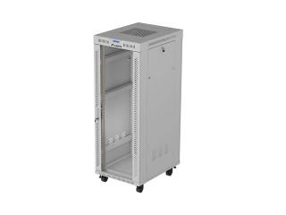 Szafa instalacyjna Rack stojąca 19" 32U 600x800 szara drzwi przeszklone LCD Lanberg (flat pack) v2