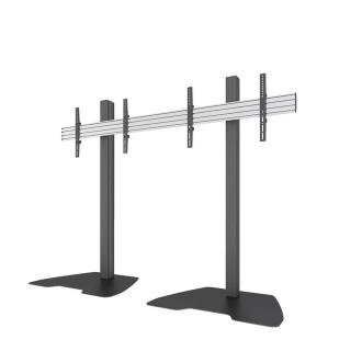 Stojak podłogowy na dwa monitory Neomounts NMPRO-S21#2 32"-55" max. 2x30kg max. VESA 600x400 czarny