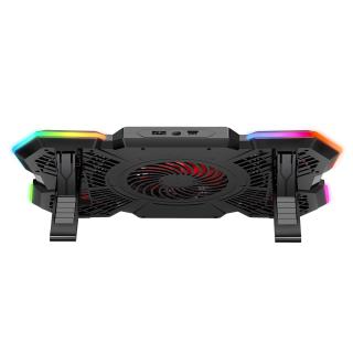 Podstawka chłodząca Rampage S47 pod laptop 12-17" COOLFLOW RGB regulowana czarna