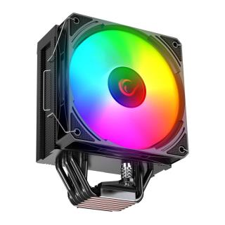 Chłodzenie CPU Rampage OCTAGONC70-BLACK LGA1700/AM5 LCD wentylator infinity 120mm ARGB czarny PWM